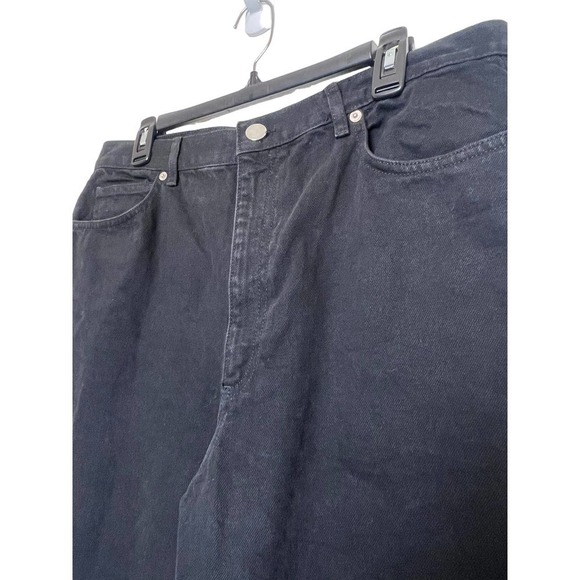 ASOS Black High Rise Denim Straight Leg Jeans 34 x 32 - Picture 3 of 4